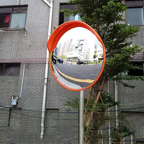 DZX Espejo de Seguridad para el tráfico al Aire Libre, Espejo esférico de plástico Rojo Cruce de Caminos Espejo Giratorio Espejo Convexo Lateral de la Carretera 30-120 CM (Tamaño: 100 CM), Espejo de
