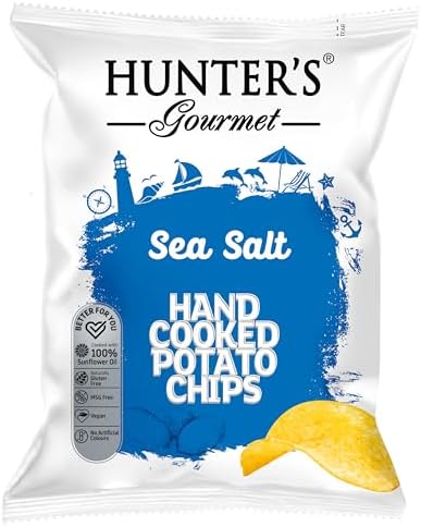 Hunter's Gourmet Sea Salt Hand Cooked Potato Chips (125g)