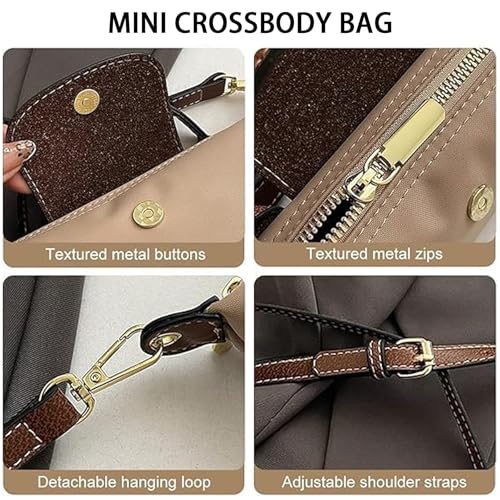 Mini Crossbody Bag for Women with Adjustable Strap –Lightweight Nylon Handbag for Daily Outing, Shopping, Work and Travel3