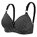 Polka Dot Bras for Women No Underwire Stretch Lift Comfort Bralette Adjustable Straps Push Up Breathable Everyday Bra Black
