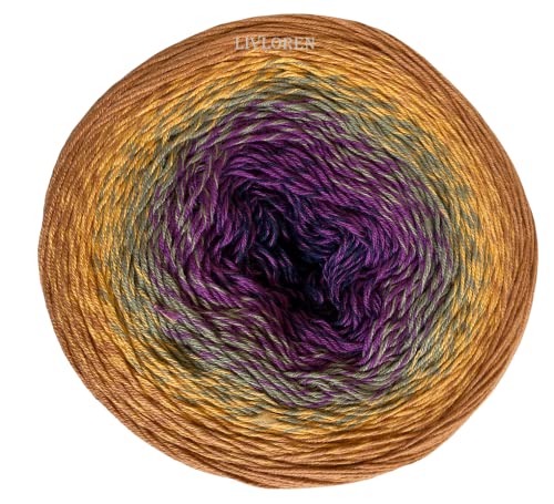 Image of Yarn Art YarnArt Flowers Yarn 55% Cotton 45% Acrylic 250gr 1094yds Multicolor Cotton Yarn Rainbow Crochet Yarn Spring Summer - 1 Fine Sport Skein (315)