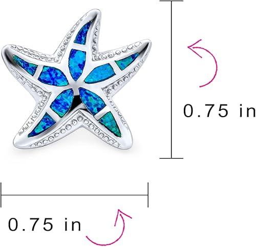 Miniatura 4 de Aretes de tuerca grandes náuticos hawaianos tropicales para vacaciones en la playa, círculo redondo, disco, estrella, pez azul, incrustaciones