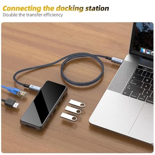 Image of Tobo USB4 Cable Thunderbolt 4 /3 Compatibility - 240W USB C to C Fast Charge for Phone15 pro, M-Book Pro /Air, pad,Steam Deck, 40Gbps Transfer,8K60Hz Display, Ultra HD Audio & Video 2m (TD-1472CC)