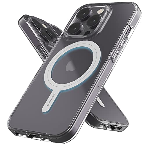 Sinjimoru MagSafe �Ή� iPhone15/14/13/12 �N���A�P�[�X�A���͂Ȏ��Γ��� ��v��PC+TPU�f�ނ� �ϋv���ƑϏՌ������D�G�Ȕ��^ iPhone�����P�[�X�A ���C�����X�[�d�E�}�O�Z�[�t�A�N�Z�T���[�݊��\�}�O�l�b�g�P�[�X�BM