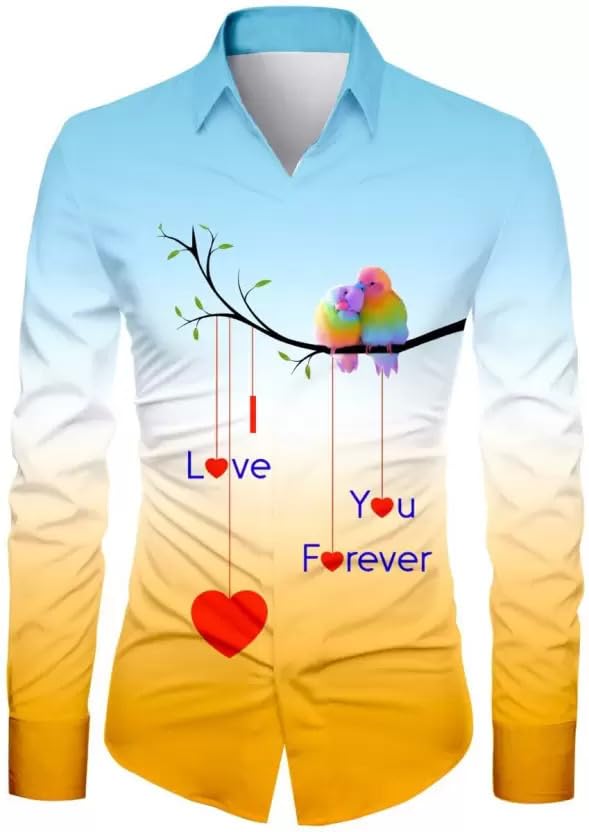 Men's Polycotton Regular Fit Printed Unstitched Shirt Fabric 2.25 Meters with Elegant Design For Casual Outings, Parties, Festivals (Yellow-E)-image-45