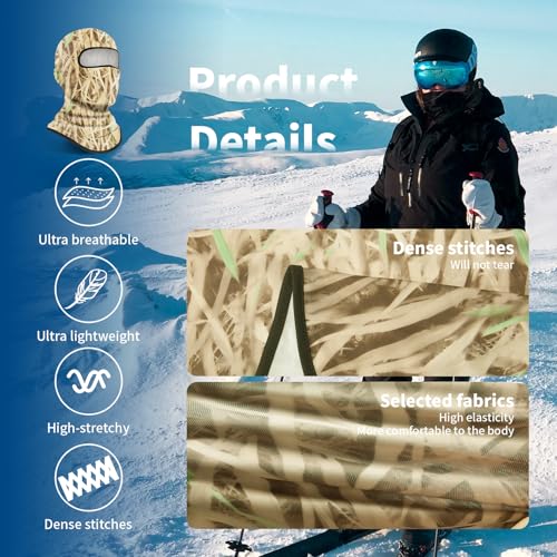 Image of YESLIFE Balaclava Ski Mask for Men and Women, Winter Face Mask, Shiesty for Skiing, Snowboarding & Motorcycle