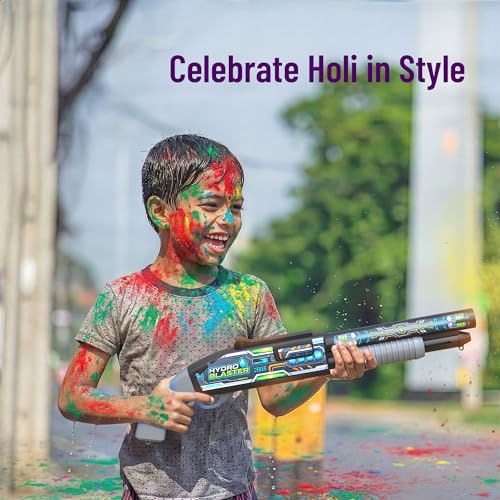 Image of Mirana Hydro Blaster - Electronic Water Toy Gun for Kids - Powerful Spray, Easy Refill & Rechargeable Battery - 2 Trigger Modes - for Pool, Beach & Outdoor Parties - for Boys & Girls 4+ Years (Black)