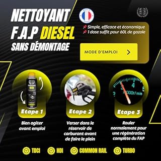 SNQR Nettoyant FAP DPF 375mL Ultra Efficace – sans Démontage – Additif Diesel Haute Performance – Décrasse, Régénère et Protège Le Filtre à Particules – Réduit la Pollution et Évite Le Remplacement