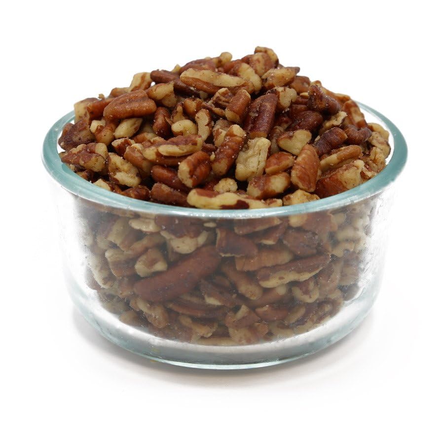 C.J. Dannemiller Pecan Pieces, Bulk 25 LB Box, Roasted & Buttered & Salted, Chopped Pecans for Snacking, Mixed Nuts, Trail Mix