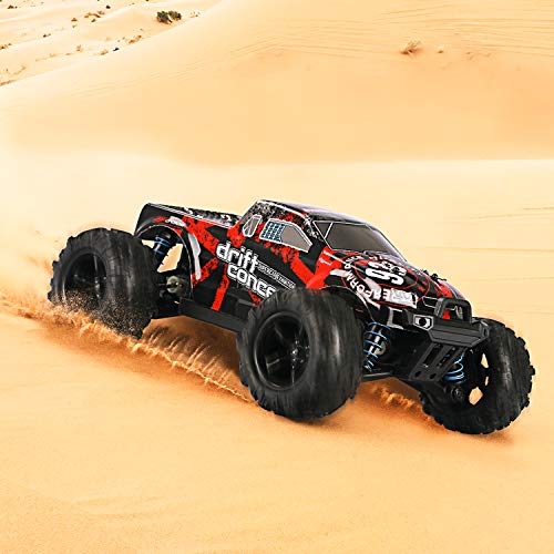 Rcabcar High Speed Remote Control Car For Kids Adults,4Wd All Terrains Waterproof Drift Off-Road Vehicle,2.4Ghz Rc Road Monster Truck Included 2 Rechargeable Batteries,Toy Gift For Boys Girls (Red) #TOP6