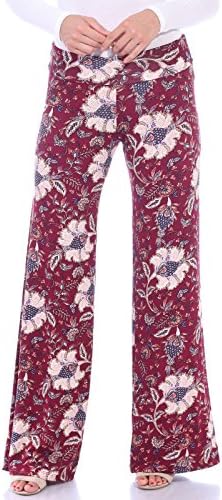 Popana Womens Casual Print Palazzo Pants Plus Size Made in USA 3X ST100 Paisley