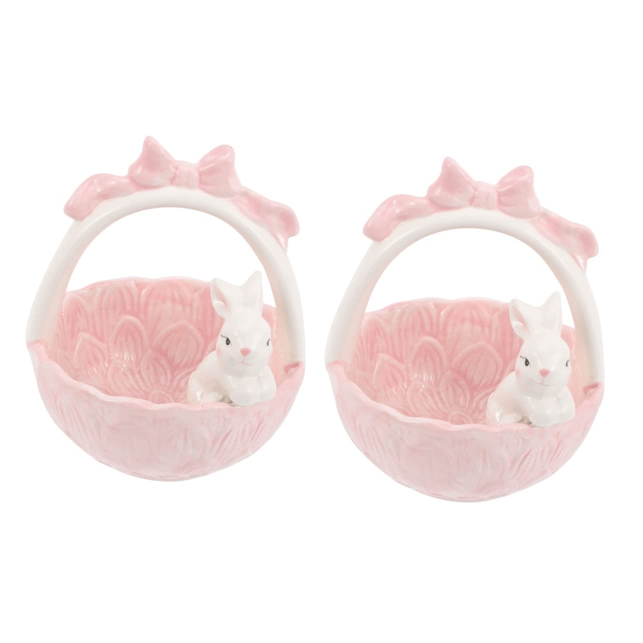 Garneck 2 Pz cesto di Pasqua cavia Bambola roba da coniglio decorazioni di coniglietti easter bunny easter basket adornare il desktop ornamento per cesto di coniglio da tavolo ceramica