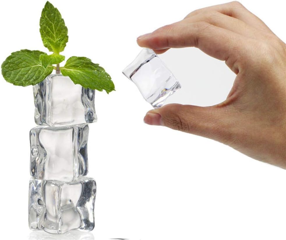 Didiseaon 100pcs Clear Acrylic Artificial for Photography Kitchen Decor Party Decorations Realistic Fake Ice Prop for Food Showcase Vase Fillers