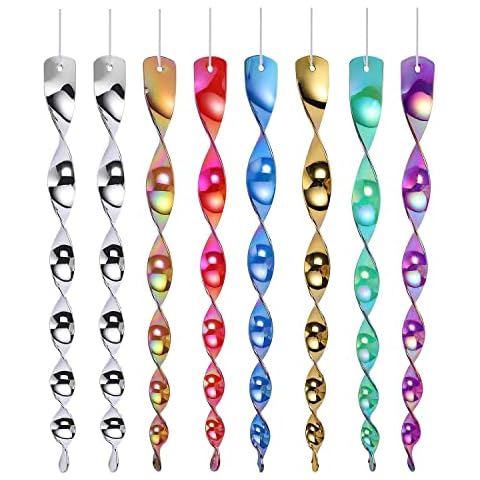 Yafe 8Pcs Reflective Bird Deterrent Rods Cover