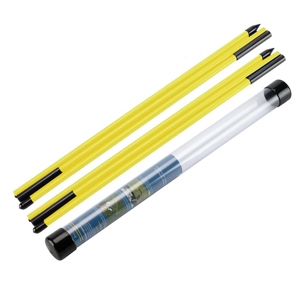 Golfoy Basics Foldable Training Alignment Sticks, 2 Pack Collapsible Practice Sticks for Aiming, Putting, Full Swing Trainer, Posture Corrector with Clear Tube Case, Golf Training Equipment (Yellow) (B0D73CK5WD) Amazon Price History, Amazon Price Tracker