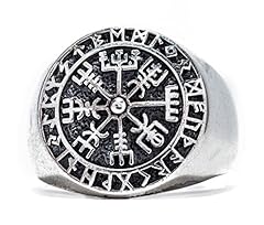 Windalf Runen Wikinger Ring VEGVISIR...
