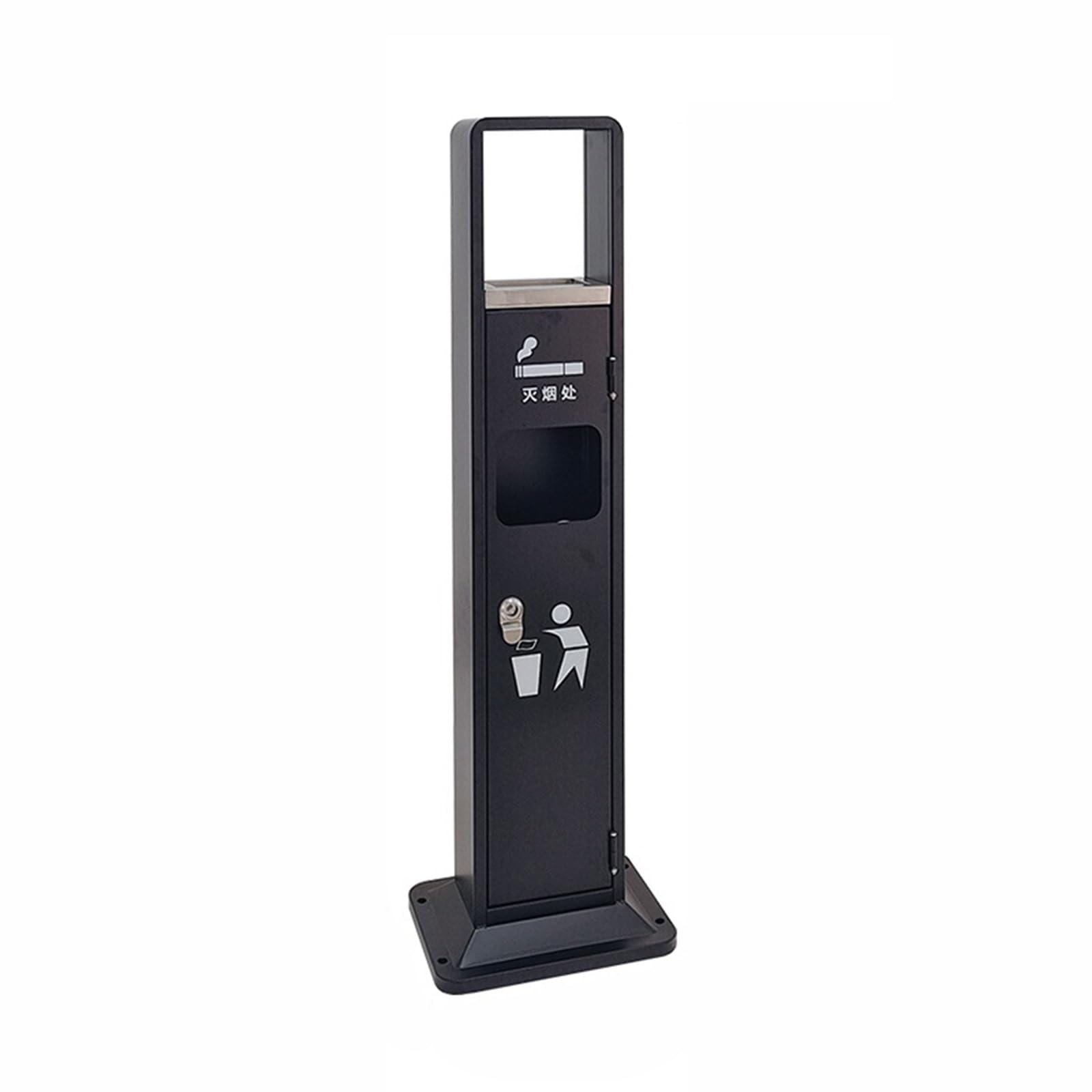 OWOHYG Ashtray Trash Can Outdoor Ash Column Indoor Smoke Extinguishing Trash Can Elevator Entrance Floor-Standing Vertical Smoking Area Ash Column Outdoor Ashtrays For Cigarettes.B