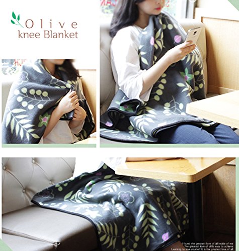 forestfish Fleece Throw Blanket Cozy Soft Portable Travel Blanket Compact for Long Car Airplane Train Rides 60" x 40", Flower - Image 6