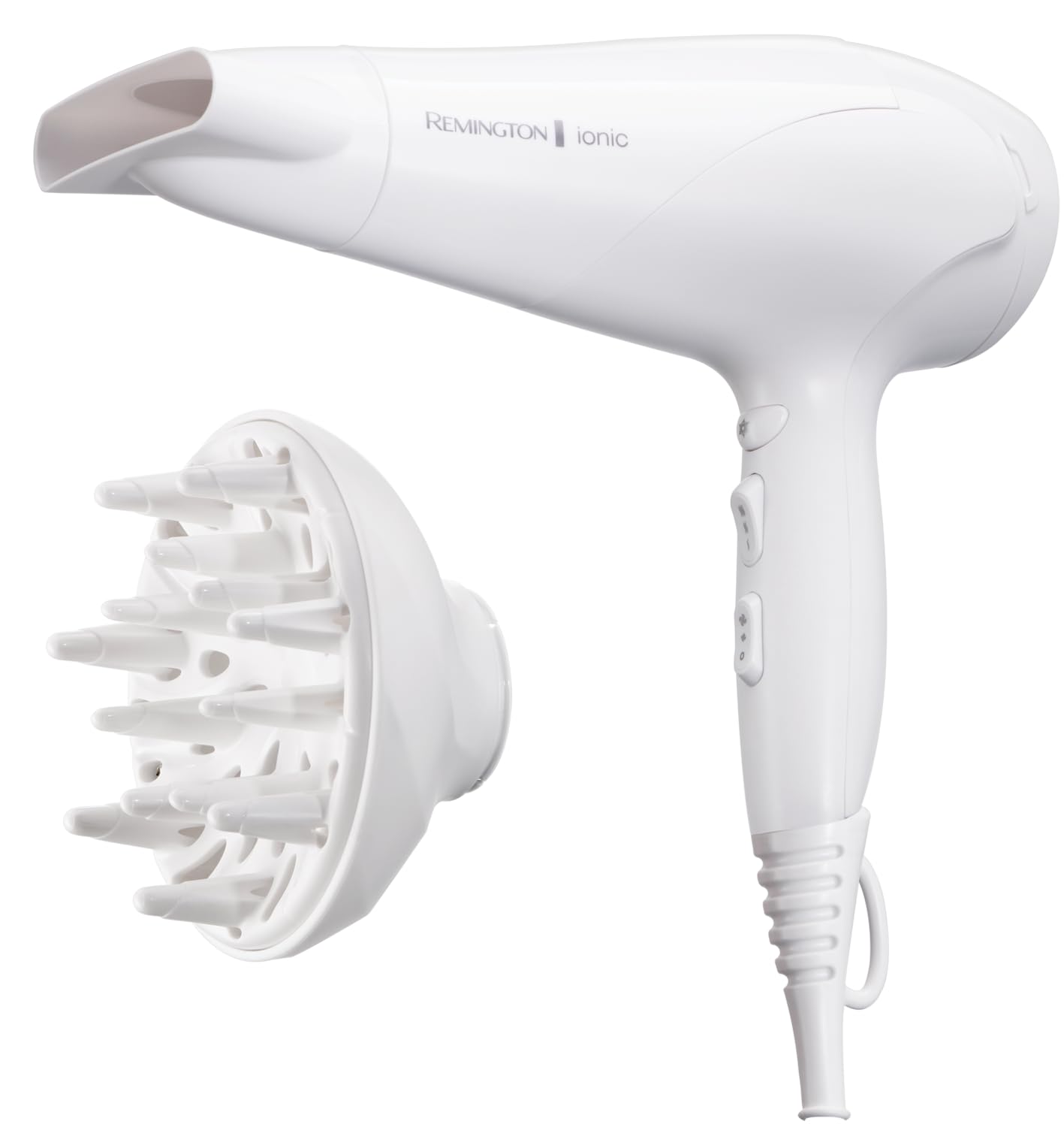 Hair Dryer Ionic (Ionic Conditioning for Frizz-Free and Shiny Results,3 Heat & 2 Speed Settings and Cool Shot, 2 Attachments: Diffuser & Concentrator, 2200W) D3199
