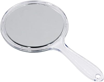 OIGUMR Small Double-Sided Handheld Mirror 1X/2X Hand Mirror Cute Hand Mirror 4.5 x 8.2 inch Clear