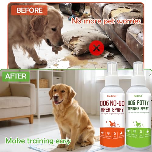 image for Ruidehut Dog Potty Training Spray & NO-GO Area Spray, Safe & Effective
