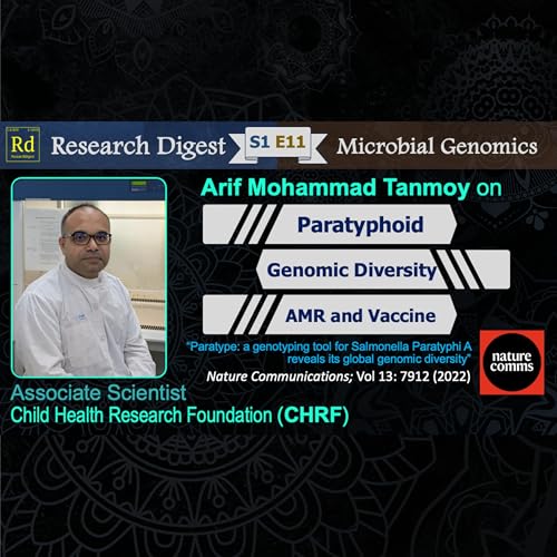 『Arif Mohammad Tanmoy on Paratyphoid, Genomic Diversity, AMR and Vaccine | Research Digest with Hasan | S1E11』のカバーアート