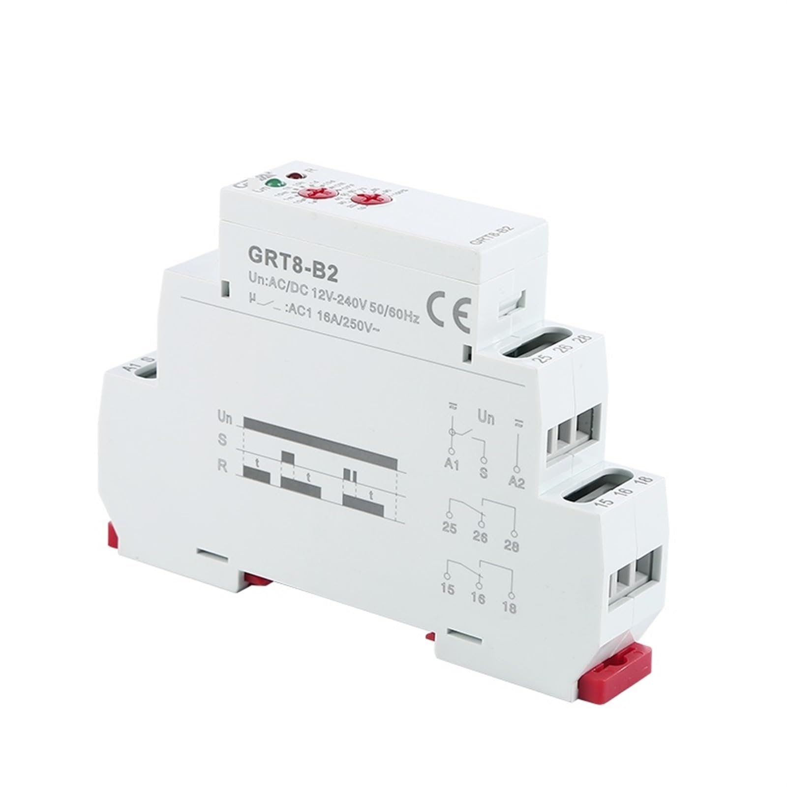 GRT8-B 16A AC230V AC230V lub AC/DC12-240V CE CB zatwierdzony 1 szt. (GRT8-Bt ACDC12-240V)