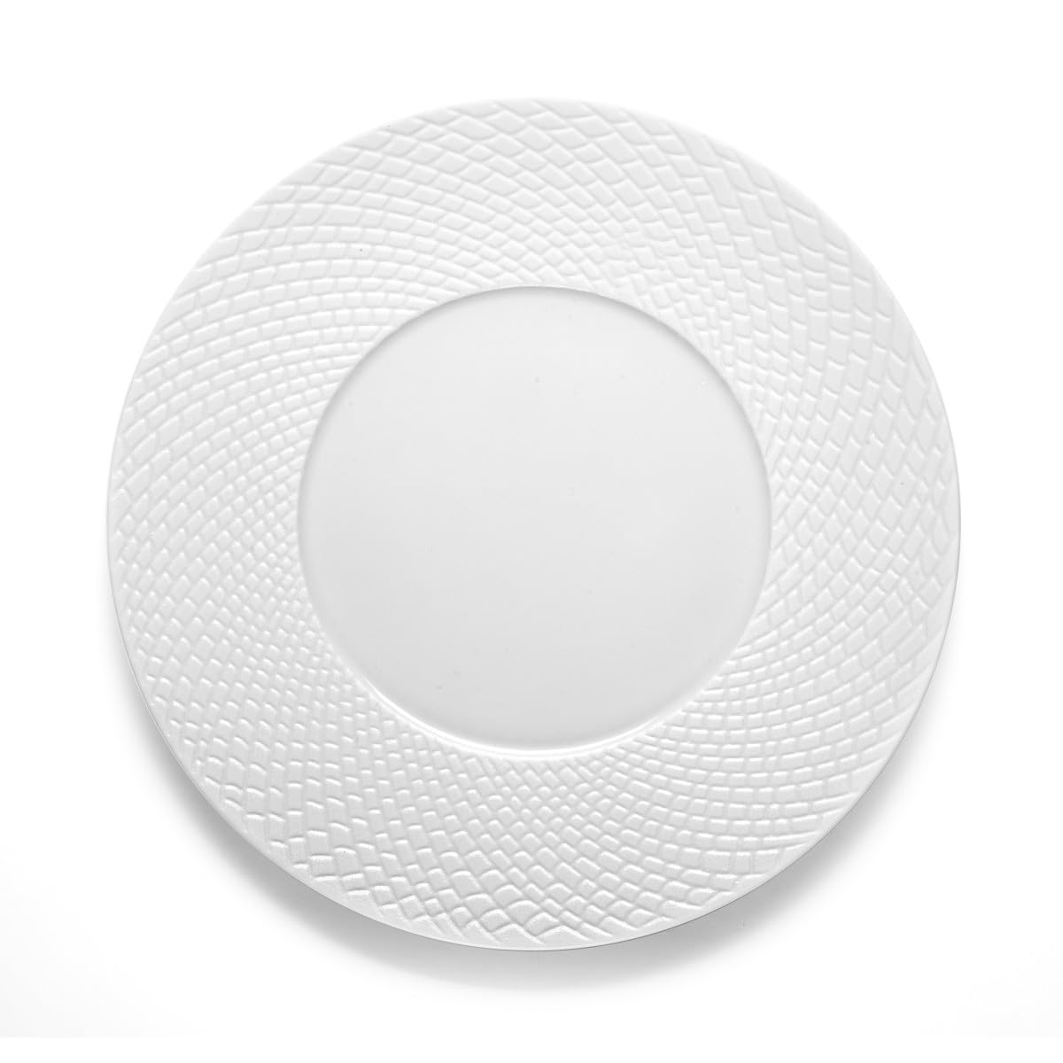MEDARD DE NOBLAT - Talerz obiadowy - D27 cm - Sherane - Porcelana - Zestaw 6 sztuk - Biały