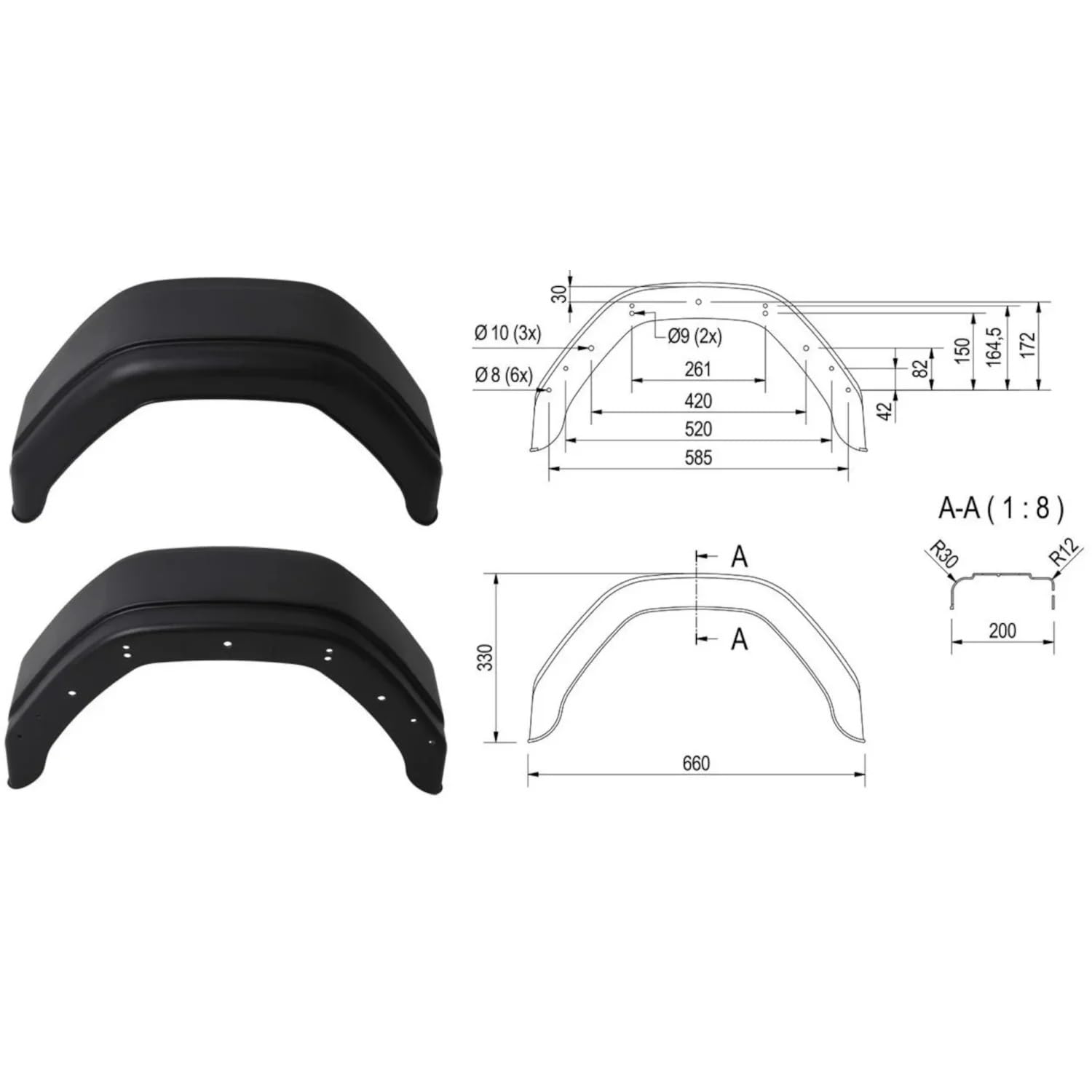 ProPlus Kotflügel Kunststoff 13 inch (2066)