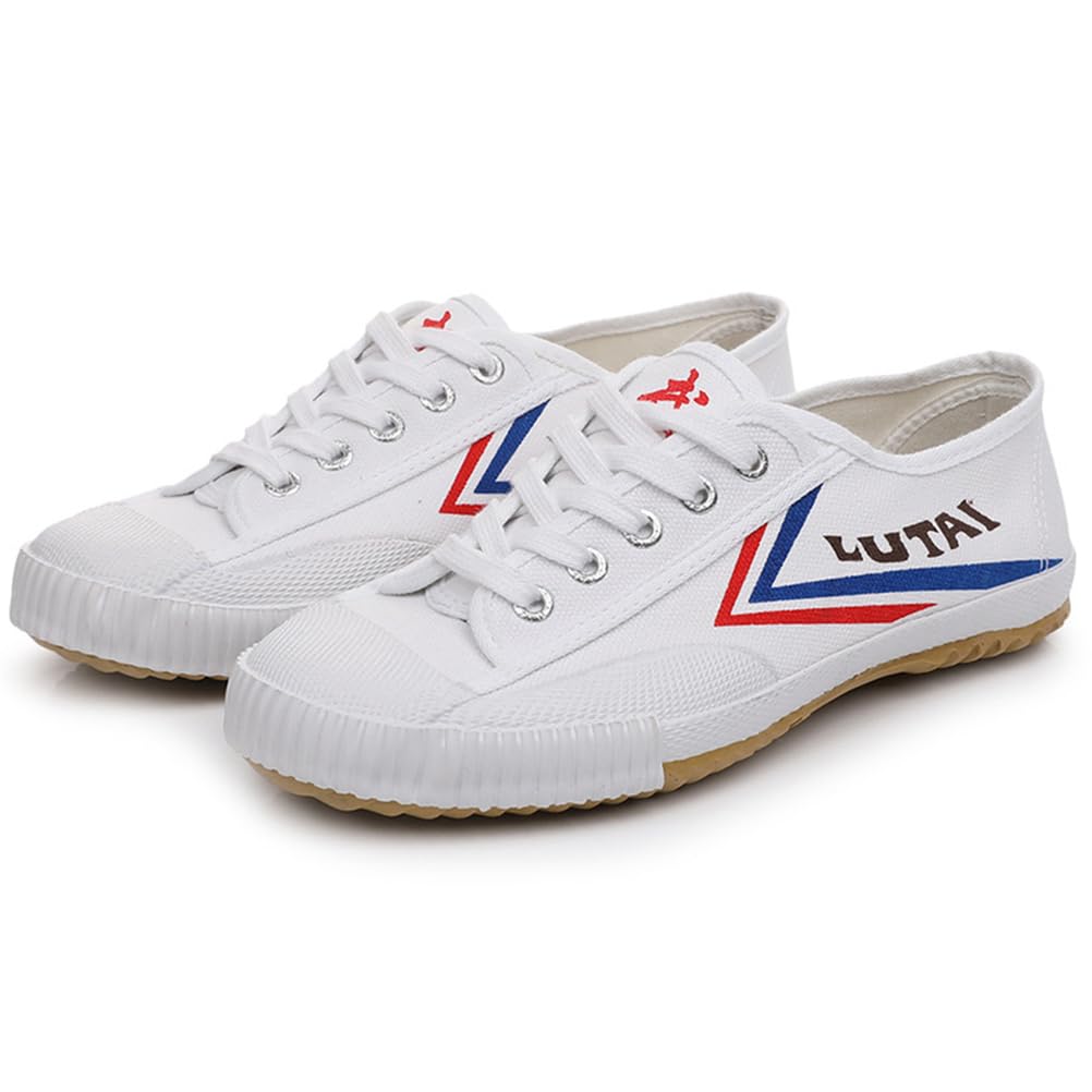 Buty do sztuk walki Unisex Tai-Chi Sneakers Shaolin Monk Buty do sztuk walki Moda Qigong Trainerss,White,40 EU