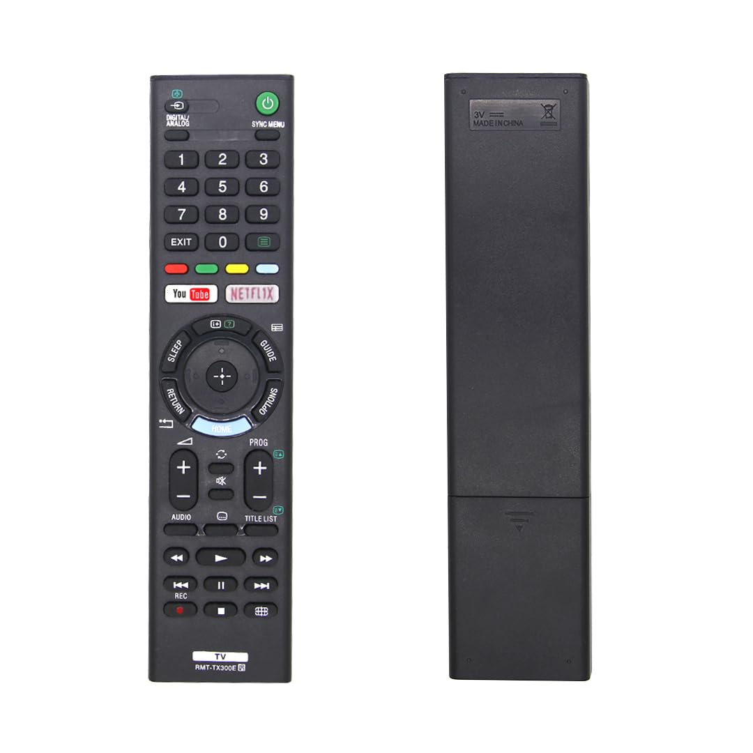 Remplacement telecommande Sony RMT-TX300E pour telecommande Universelle Sony TV avec Boutons Netfllx et You Tub
