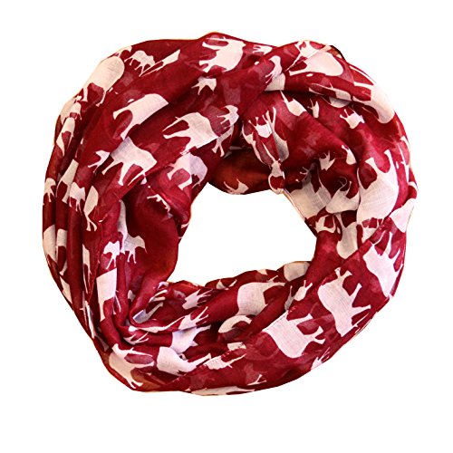 Scarf_tradinginc® Elephant Infinity Loop Scarf (Burgundy)