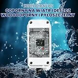 Mobilny cyfrowy licznik prądu 230 V, 16 A, do gniazdka, wodoszczelność IP65, z resetem i wyświetlaczem LED, przenośny miernik kWh z kablem o długości 1 m, do samochodów kempingowych, pojazdów
