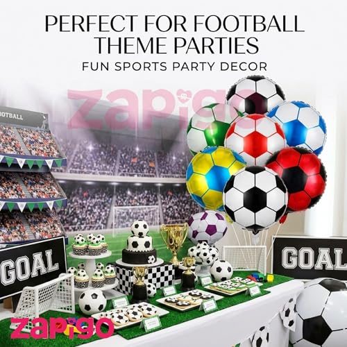 Image of Balloonistics Football Theme Happy Birthday Balloon Bouquet Pack Of 7