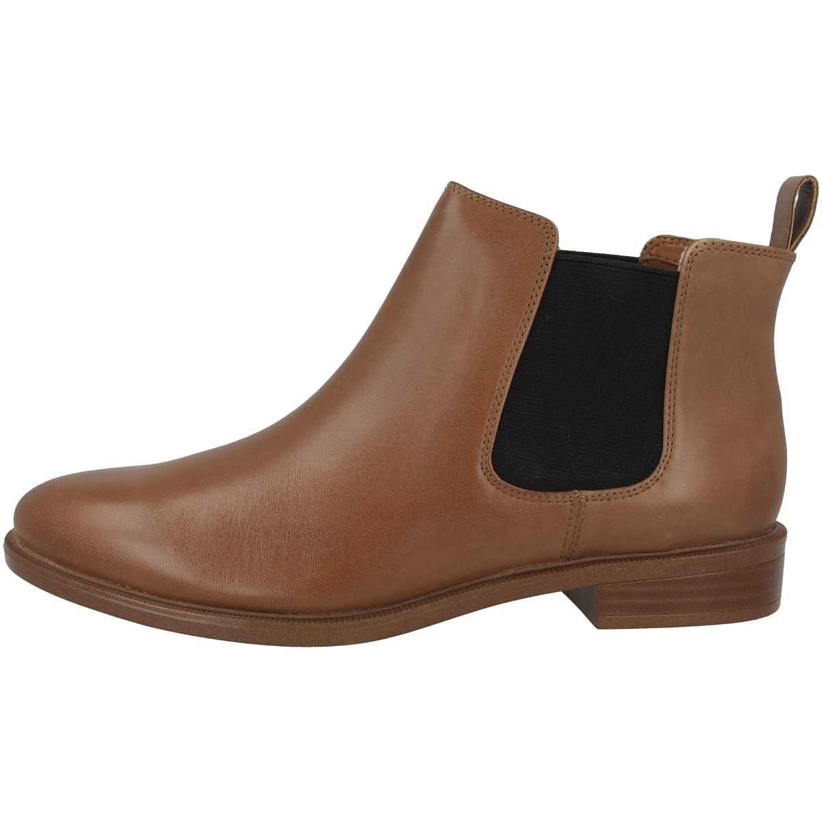 Clarks Women's Taylor Shine Chelsea Boots, Brown Tan Leather, 3.5 UK