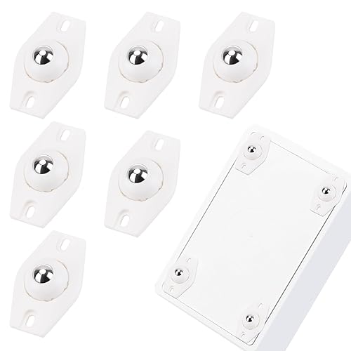 6 ruedas giratorias autoadhesivas, rotación de 360 grados, pasta de acero inoxidable universales, polea adhesiva deslizante para electrodomésticos,