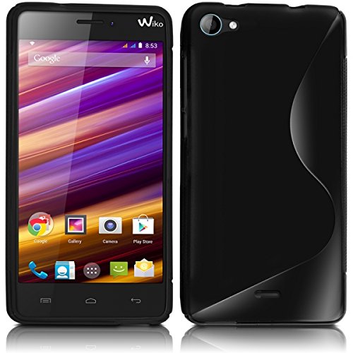 KARYLAX Seluxion - Housse Etui Coque S-Line Semi Rigide Ultra Fine en Gel Flex TPU pour Wiko Jimmy Couleur Noir + Film de Protection