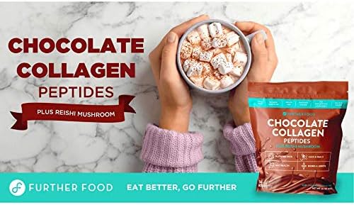 Further Food Chocolate Collagen Peptides Protein Powder Plus Reishi Mushroom