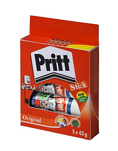 Pritt Solid Washable Non-Toxic Stick Glue, 43 G - Large, Pack Of 10