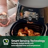 Philips Premium Air Fryer XXL - Air Fry, Bake, Grill, Roast & Reheat, 7.7 Qts Capacity, Rapid Air & Fat Removal Technology, Keep Warm Mode, QuickClean, 5 Smart Chef Programs, Black Copper (HD9867/16)