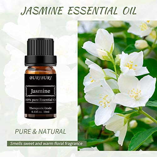 Jasmine Essential Oil Valentine's Day Gift 100% Pure, Undiluted, Natural, Organic Aromatherapy Jasmine Oils 10Ml #TOP2
