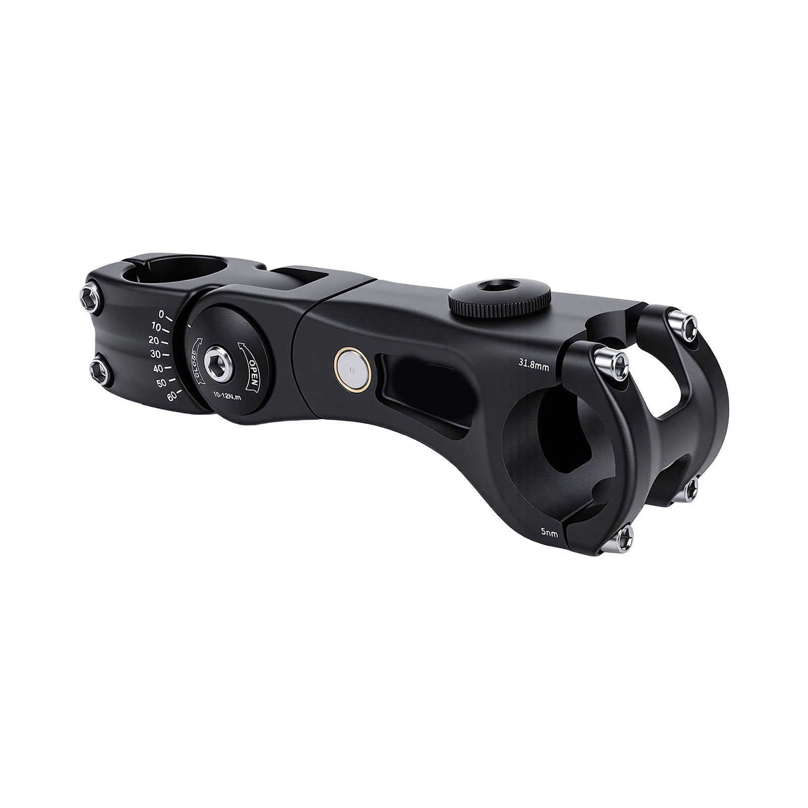 Alomejor Attacco Manubrio Bici con Sospensione Attacco Manubrio Regolabile 31,8 Mm Lega di Alluminio Forgiato 3D con Molle Intercambiabili Angolo di 60 Gradi per Ciclisti di Mountain Bike su Strada