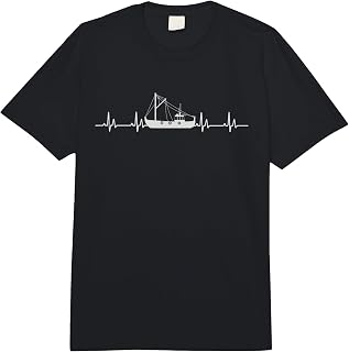 Fishing Trawler Heartbeat Apparel Fishermen Boat Comfort Colors Adult Heavyweight T-Shirt