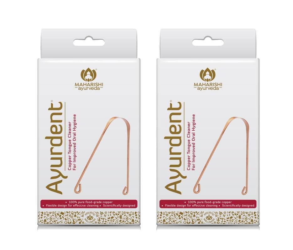 Nettoyeur de langue anti-mauvaise haleine en cuivre, pack de 2 Green Velly pour toute la famille