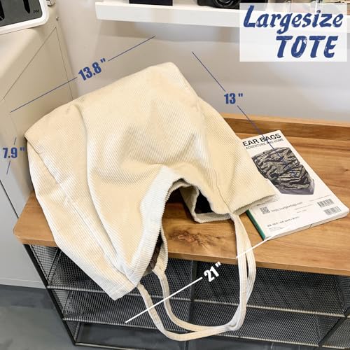 Image of Canvas Tote Bag for Women Large Hobo Shoulder Bag for Work Travel Casual Message Bag Tote Purse handbags