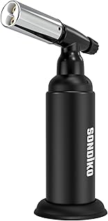 Sondiko Big Butane Torch-Adjustable Double Flame Culinary Torch Refillable Industrial Torch - Blow Torch Lighter with Safety Lock for Soldering Baking Welding DIY Crafts - Butane Gas Not Included