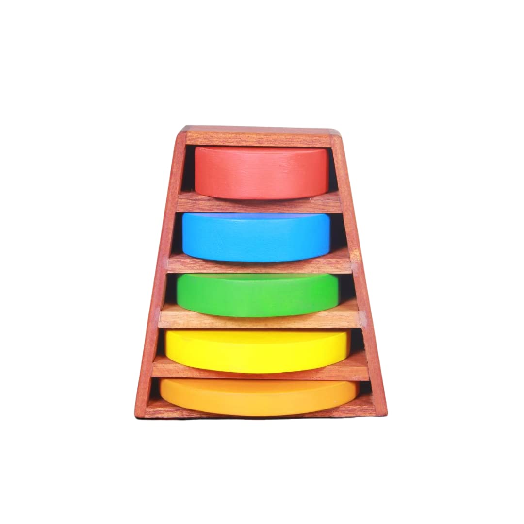 Thasvi Wooden Puzzle Tower (1+ years) | Helps Learn Size Discrimination, Colors and Sequencing | Develops Logical Thinking | Improves Sensory Skills | Montessori Toy | Early Learning Developmental Toy (B07ZQHBQF5) Amazon Price History, Amazon Price Tracker