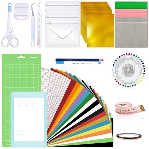 Image of Cutaswish The Essential Bundle for DIY Craft Projects - The All-in-One Accessories Bundle for Joy, Accessories and Supplies Include Card Kit, Vinyl Sheets, Joy Mat and Weeding Tools