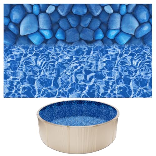 VEVOR 15-ft Round Above Ground Pool Liner Overlap Pool Liners Standard Gauge Vinyl 48-to-54inch Wall Height Designed for Steel Sided Above-Ground Swimming Pools