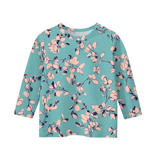 Tops for Teen Girls Y2K Crew Neck 3/4 Sleeve Girls Clothes Outfits Summer Casual Loose Shirts 5-16 Years Outfits3